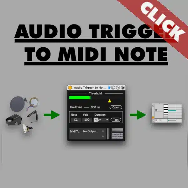 Max for Live Device mit Audio zu MIDI Trigger in Ableton Live