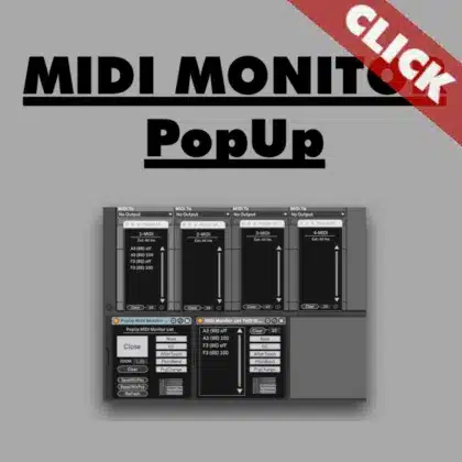 Klicke für MIDI-Monitor Max for Live Devices
