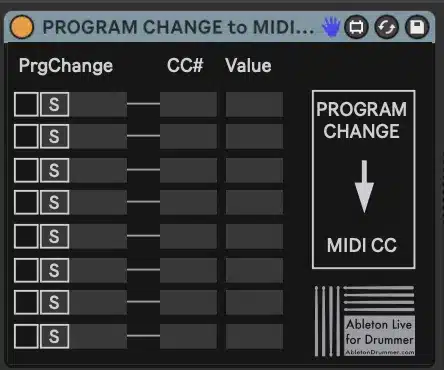MIDI Program Change in CC oder Noten umwandeln