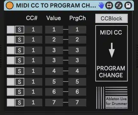 MIDI-CC mit verschiedenen Werten für verschiedene Program Changes